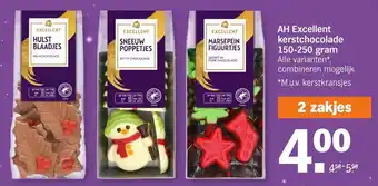 Albert Heijn Excellent kerstchocolade 150-250 gram aanbieding