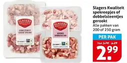 Hoogvliet Slagers Kwaliteit spekreepjes of dobbelsteentjes gerookt aanbieding