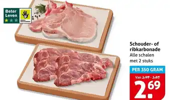 Hoogvliet Schouder of ribkarbonade aanbieding