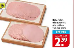 Hoogvliet Boterham of snijworst aanbieding