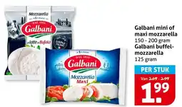 Hoogvliet Galbani mini of maxi mozzarella Galbani buffel mozzarella aanbieding