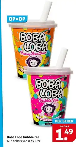 Hoogvliet Boba Loba bubble tea aanbieding