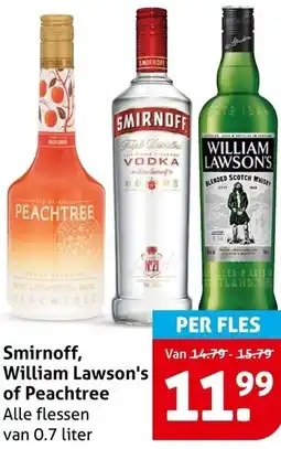 Hoogvliet Smirnoff, William Lawson's of Peachtree aanbieding