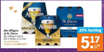 Albert Heijn Alle Affligem of St. Pierre set 5 flesjes a 0,3 liter aanbieding