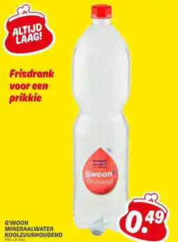 Dekamarkt G'woon mineraalwater koolzuurhoudend aanbieding
