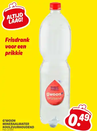 Dekamarkt G'woon mineraalwater koolzuurhoudend aanbieding