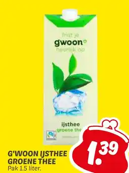 Dekamarkt G'woon ijsthee groene thee aanbieding
