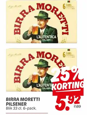 Dekamarkt Birra moretti pilsener aanbieding