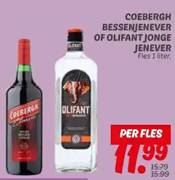 Dekamarkt Coebergh bessenjenever of olifant jonge jenever aanbieding