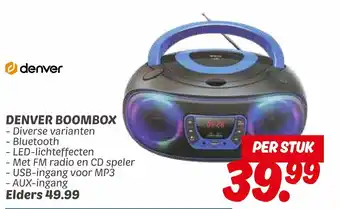 Dekamarkt Denver boombox aanbieding