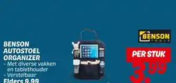 Dekamarkt Benson autostoel organizer aanbieding
