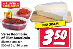 Nettorama Verse Roombrie of Filet Americain aanbieding