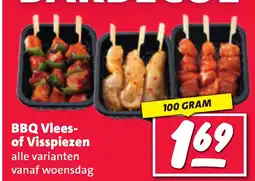 Nettorama BBQ Vlees of Visspiezen aanbieding