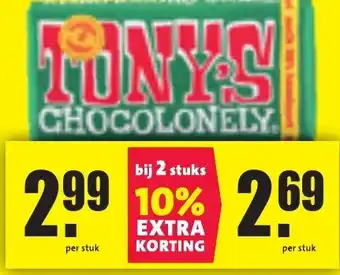 Nettorama TONY'S CHOCOLONELY aanbieding