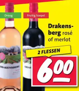 Nettorama Drakens berg rosé of merlot aanbieding