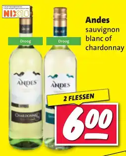 Nettorama Andes sauvignon blanc of chardonnay aanbieding