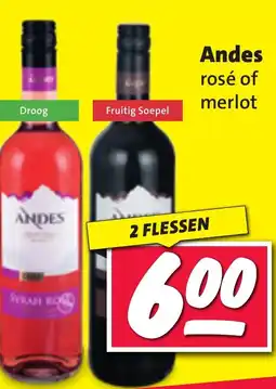 Nettorama Andes rosé of merlot aanbieding