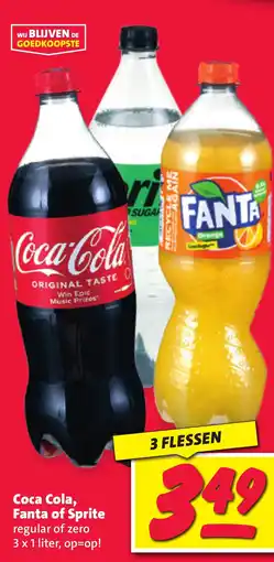 Nettorama Coca Cola, Fanta of Sprite regular of zero aanbieding