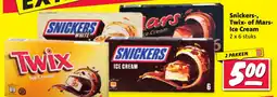 Nettorama Snickers, Twix of Mars Ice Cream aanbieding
