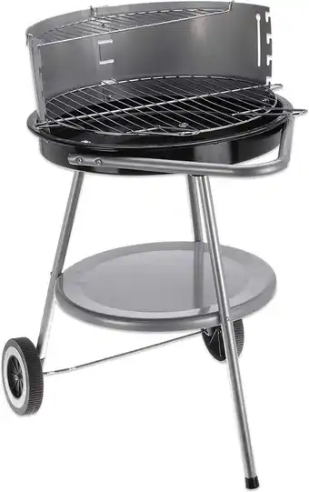 Bol.com Houtskool Barbecue op Wieltjes met Aanpasbaar Rooster aanbieding