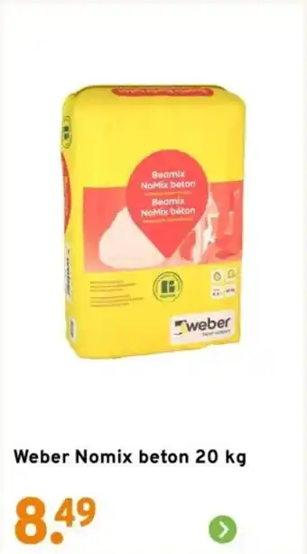 GAMMA Weber Nomix beton aanbieding