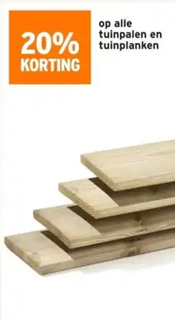 GAMMA Op alle tuinpalen en tuinplanken aanbieding