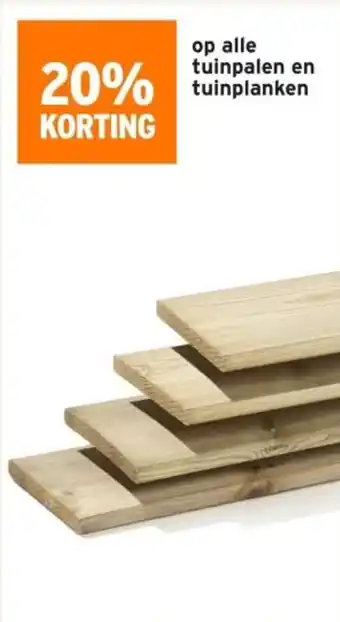 GAMMA Op alle tuinpalen en tuinplanken aanbieding