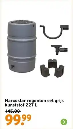 GAMMA Harcostar regenton set grijs kunststof aanbieding