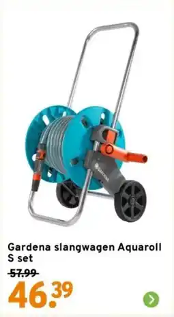 GAMMA Gardena slangwagen Aquaroll S set aanbieding