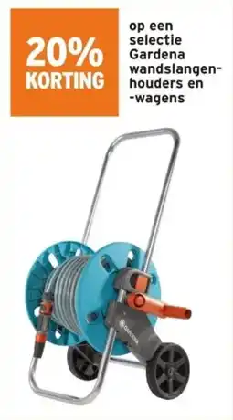 GAMMA op een selectie Gardena wandslangen houders en wagens aanbieding
