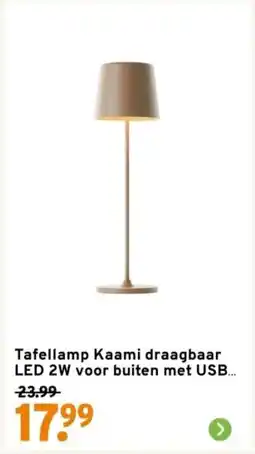GAMMA Tafellamp Kaami draagbaar LED 2W aanbieding