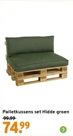 GAMMA Palletkussens set Hidde groen aanbieding