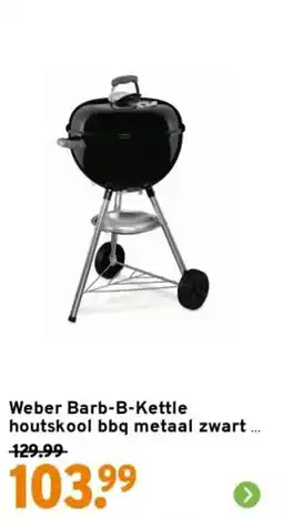 GAMMA Weber Barb B Kettle houtskool bbq metaal zwart aanbieding