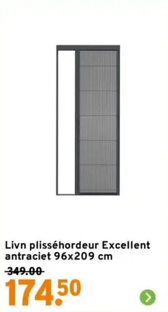 GAMMA Livn plisséhordeur Excellent antraciet aanbieding