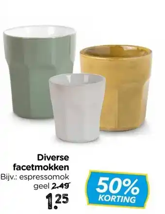 Xenos Diverse facetmokken aanbieding