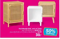 Xenos Nachtkastje Bali, Java of Zaha aanbieding