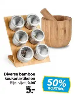 Xenos Diverse bamboe keukenartikelen aanbieding