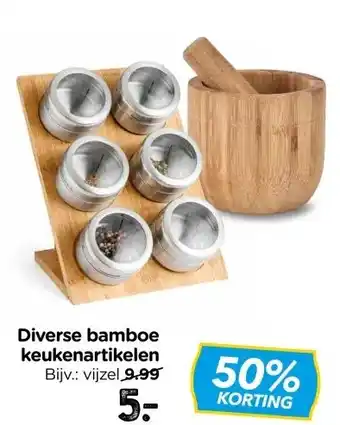 Xenos Diverse bamboe keukenartikelen aanbieding