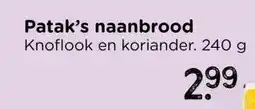 Xenos Naanbrood knoflook en koriander - Patak's - 260 g aanbieding
