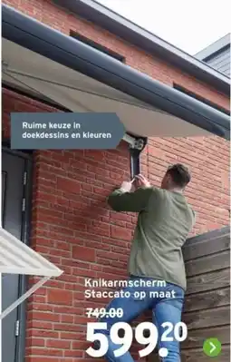 GAMMA Knikarmscherm Staccato op maat aanbieding
