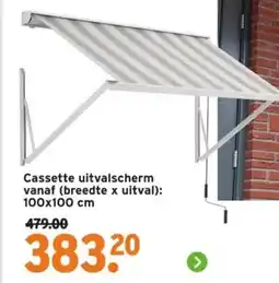 GAMMA Cassette uitvalscherm aanbieding