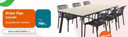 Van der Garde tuinmeubelen Stripe Vigo tuinset aanbieding