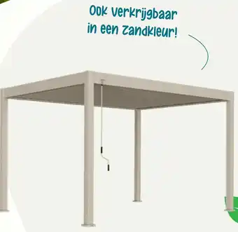 Van der Garde tuinmeubelen Lamellen overkapping aluminium zand move aanbieding