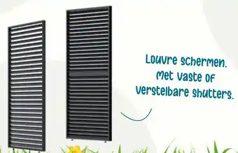 Van der Garde tuinmeubelen Louvre schermen. Met vaste of verstelbare shutters aanbieding
