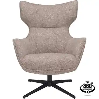 Trendhopper Fauteuil Bresso Mokka aanbieding