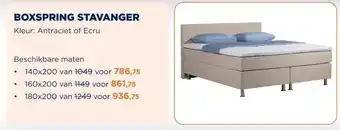 TotaalBED Boxspring Stavanger voorraad | 140x200 | Ecru aanbieding