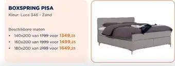TotaalBED Boxspring Pisa Vita | 140x200 | voorraad aanbieding