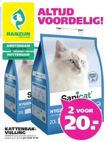 Ranzijn KATTENBAK VULLING SANICAT aanbieding