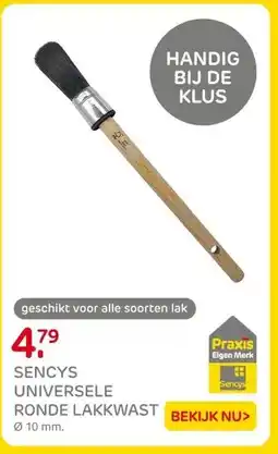 Praxis SENCYS UNIVERSELE RONDE LAKKWAST aanbieding