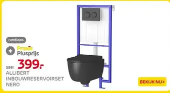 Praxis ALLIBERT INBOUWRESERVOIRSET NERO aanbieding